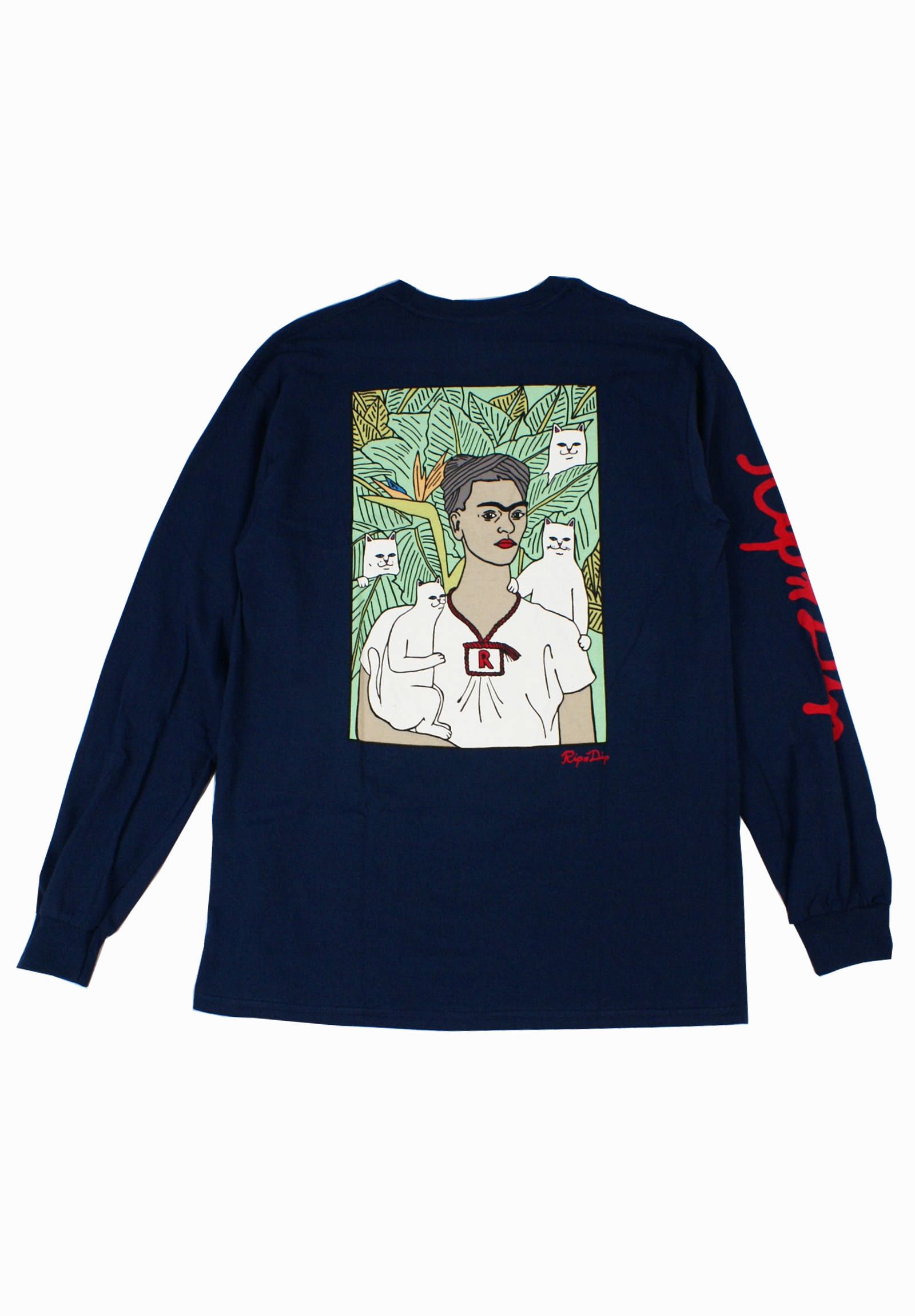 RIPNDIP - ロングスリーブTシャツ Nermal Portrait L/S Shirt -Navy