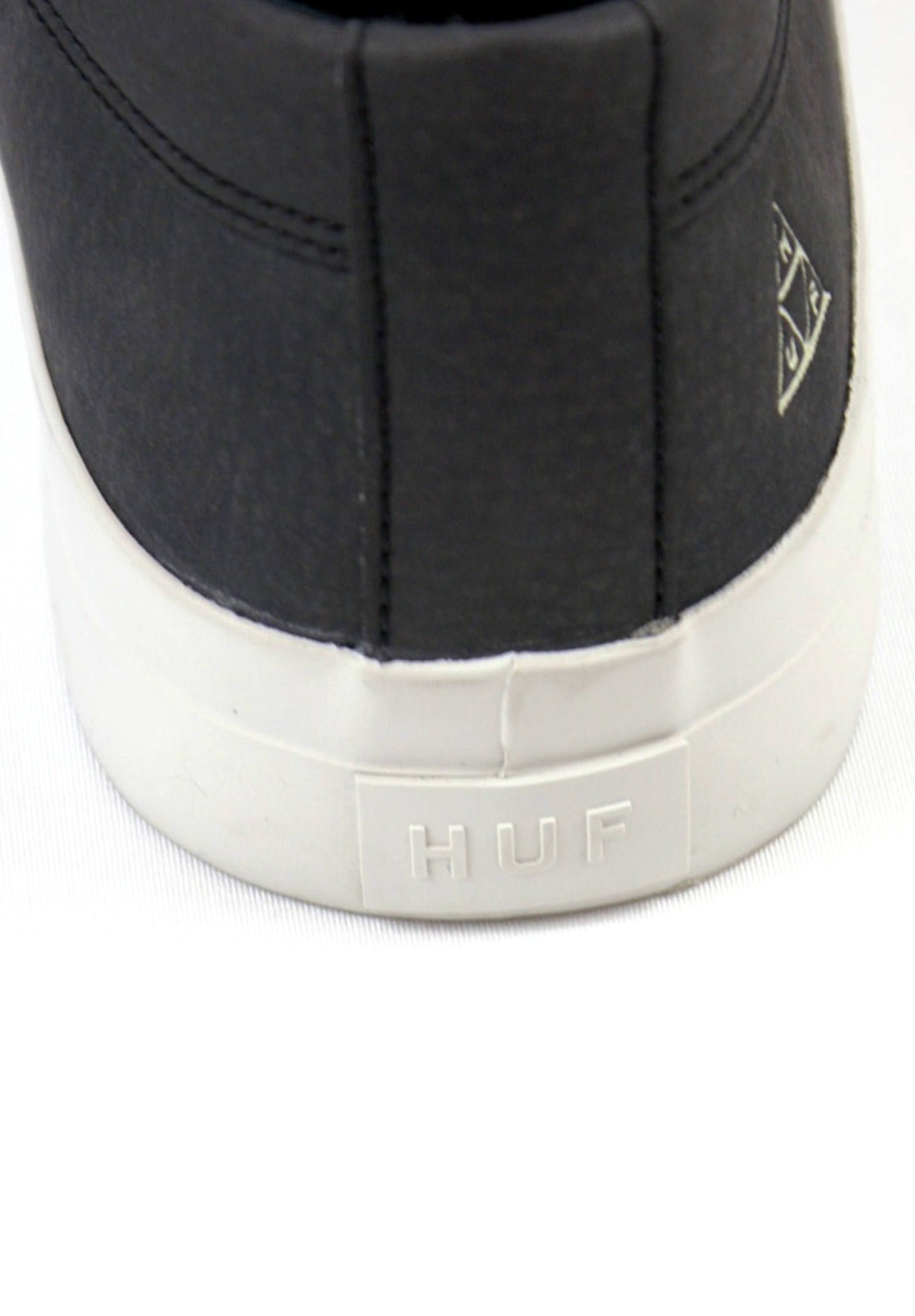 HUF - スリッポン Dylan Slip On Shoes -Black Leather Texture 