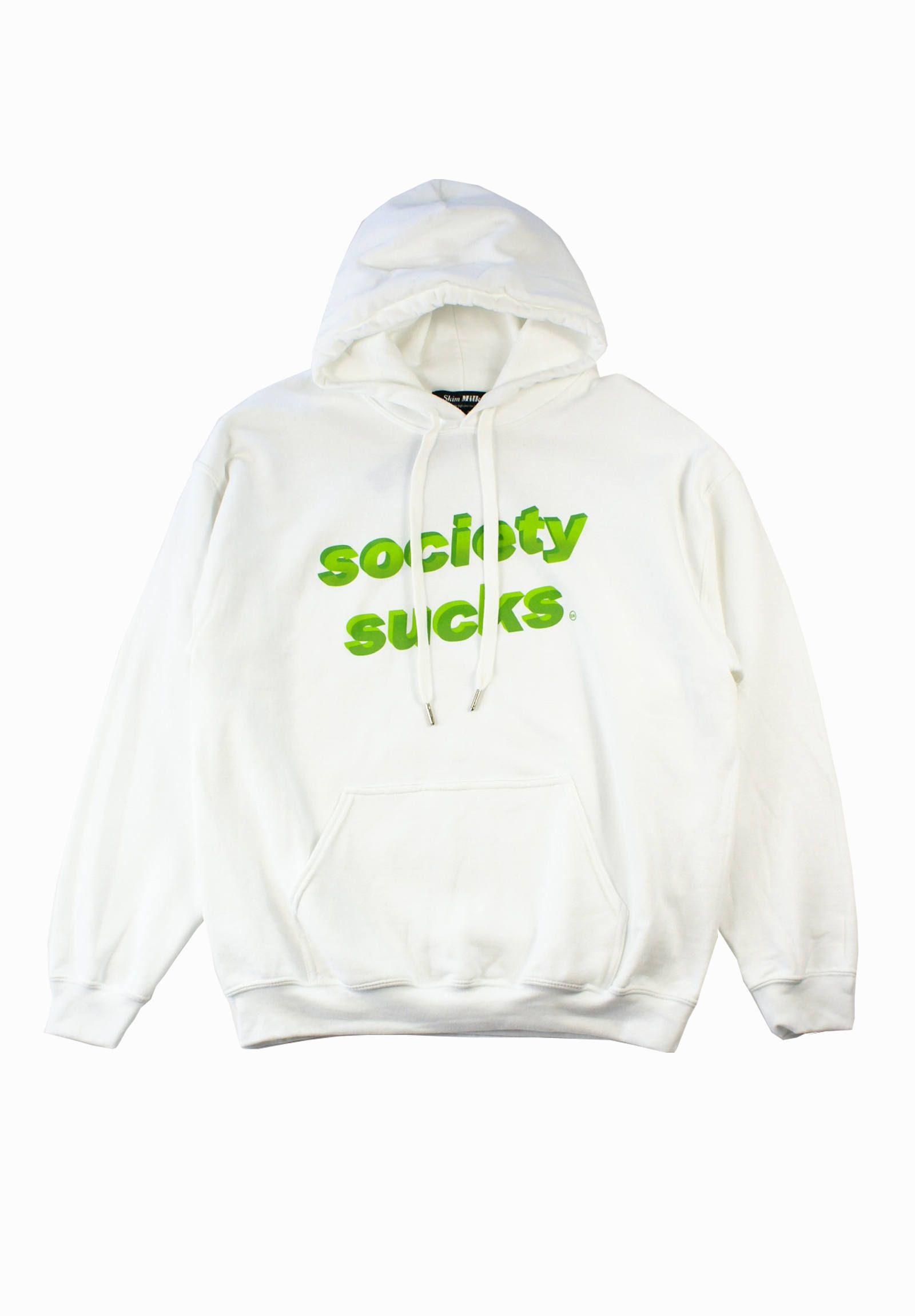 Skim Milk - プルオーバーパーカー SOCIETY SUCKS Hoodie -White