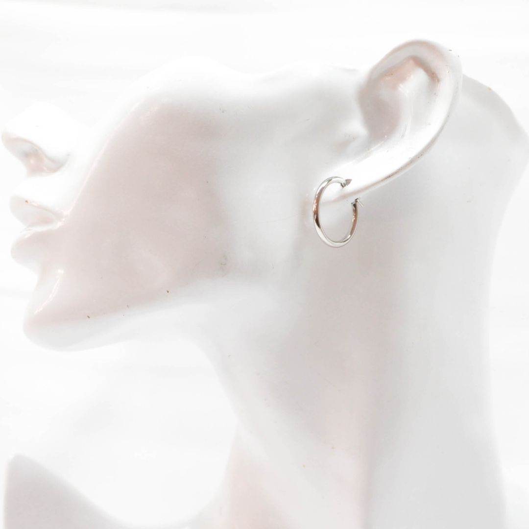 【即日発送可】プラチナフープピアス（2mm-20mm）