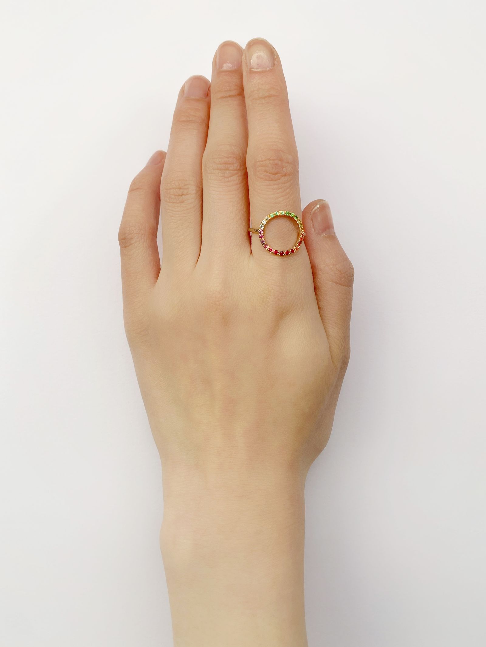 【フェア限定】グリッター ラウンドリング マルチカラー(K10)(11号)