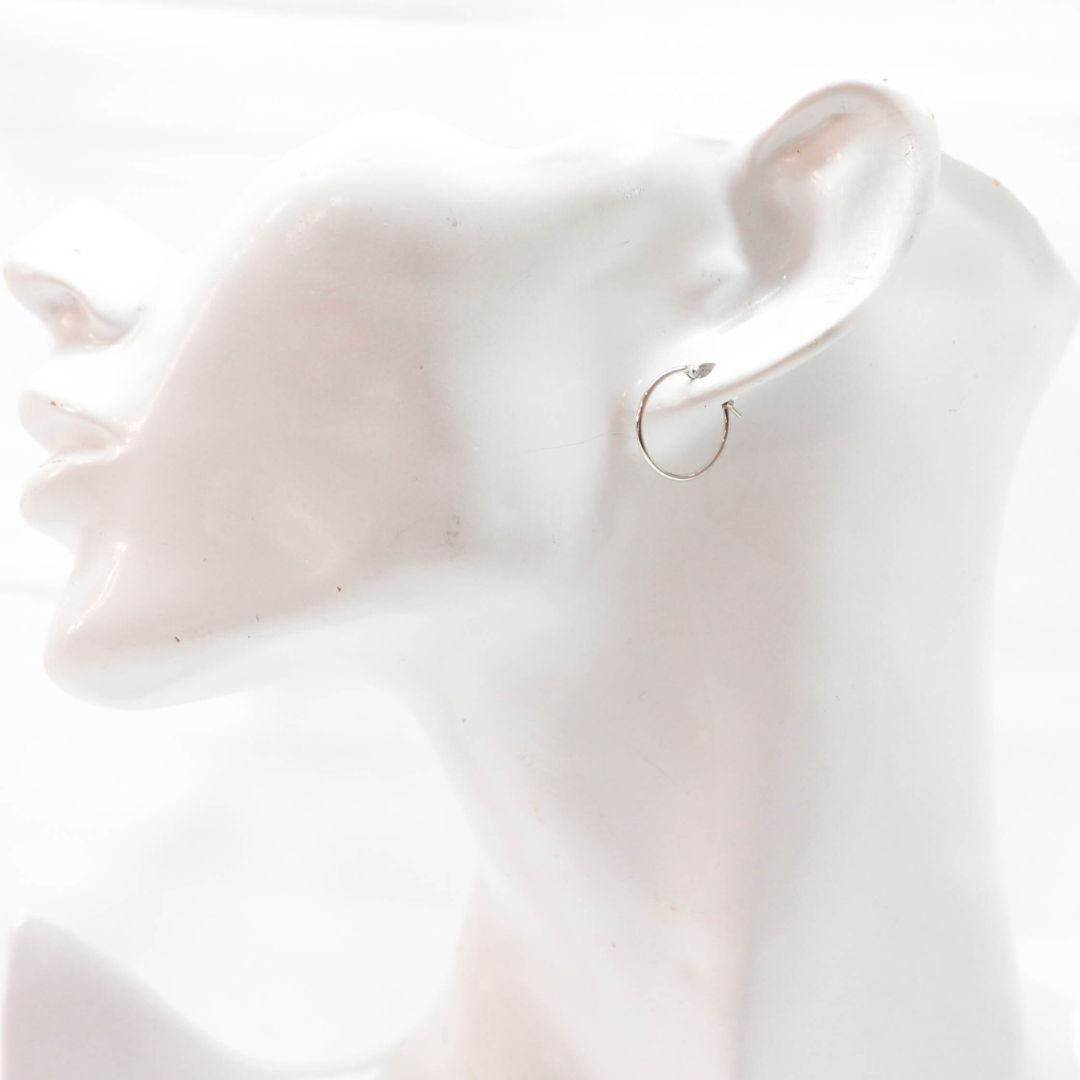 【即日発送可】プラチナフープピアス（1mm-15mm）