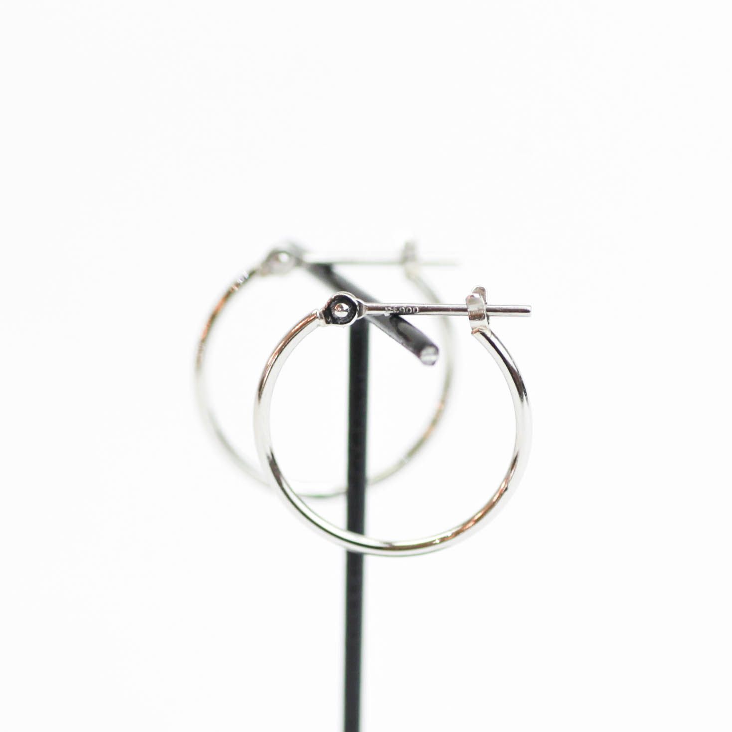 【即日発送可】プラチナフープピアス（1mm-15mm）