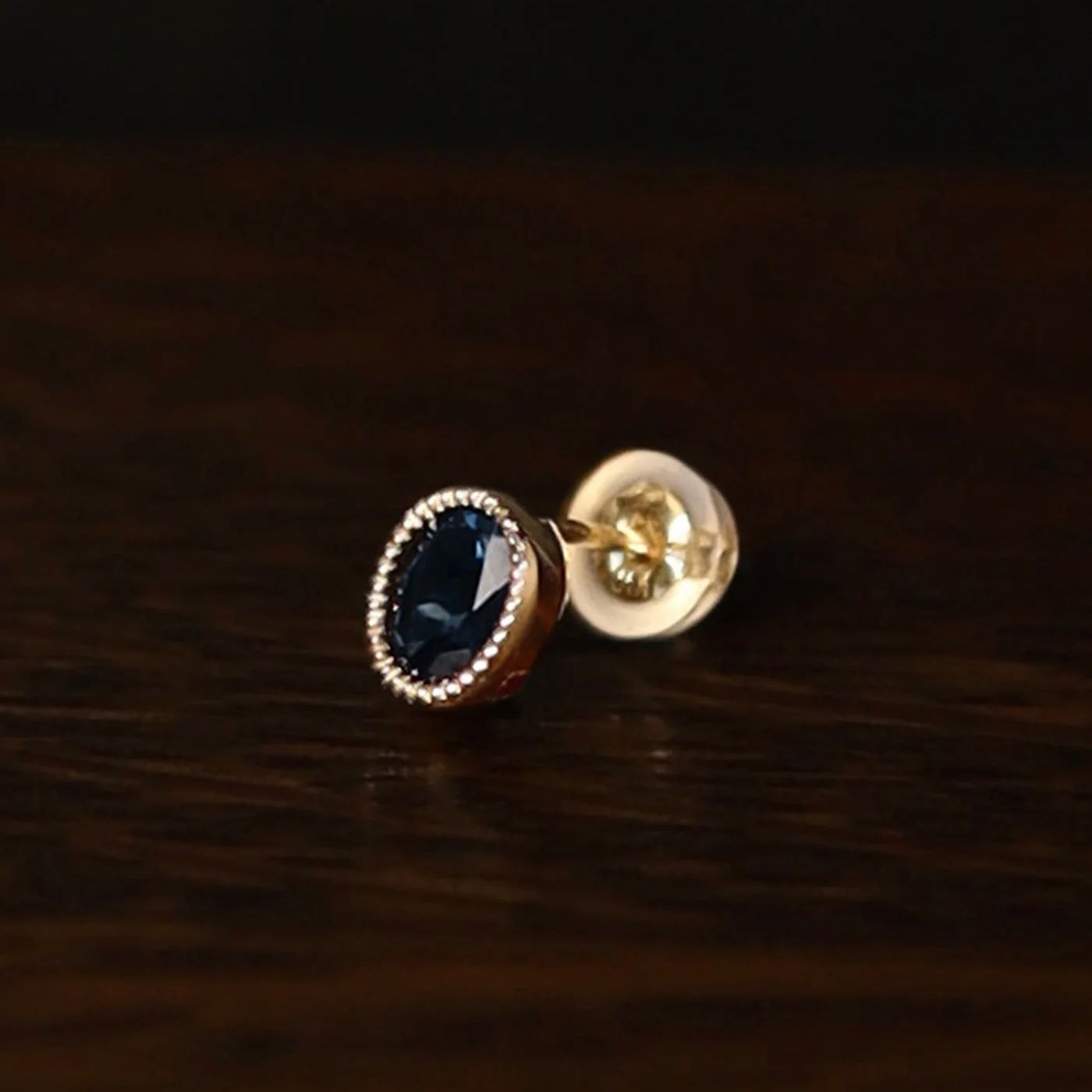 【受注商品】little emblem ピアス(片耳)/LE-AP231/ロンドンブルートパーズ