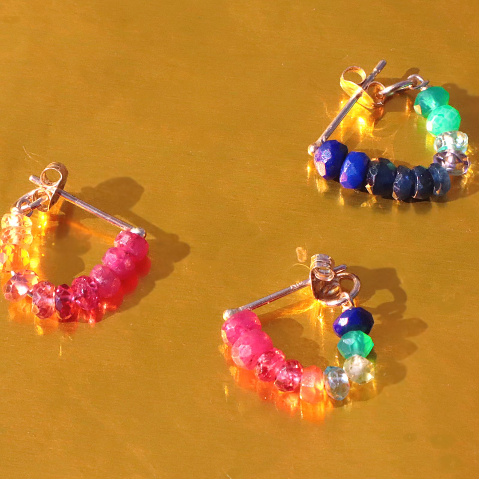 【フェア限定】グリッターマルチカラーピアス( K10)＊現品限り