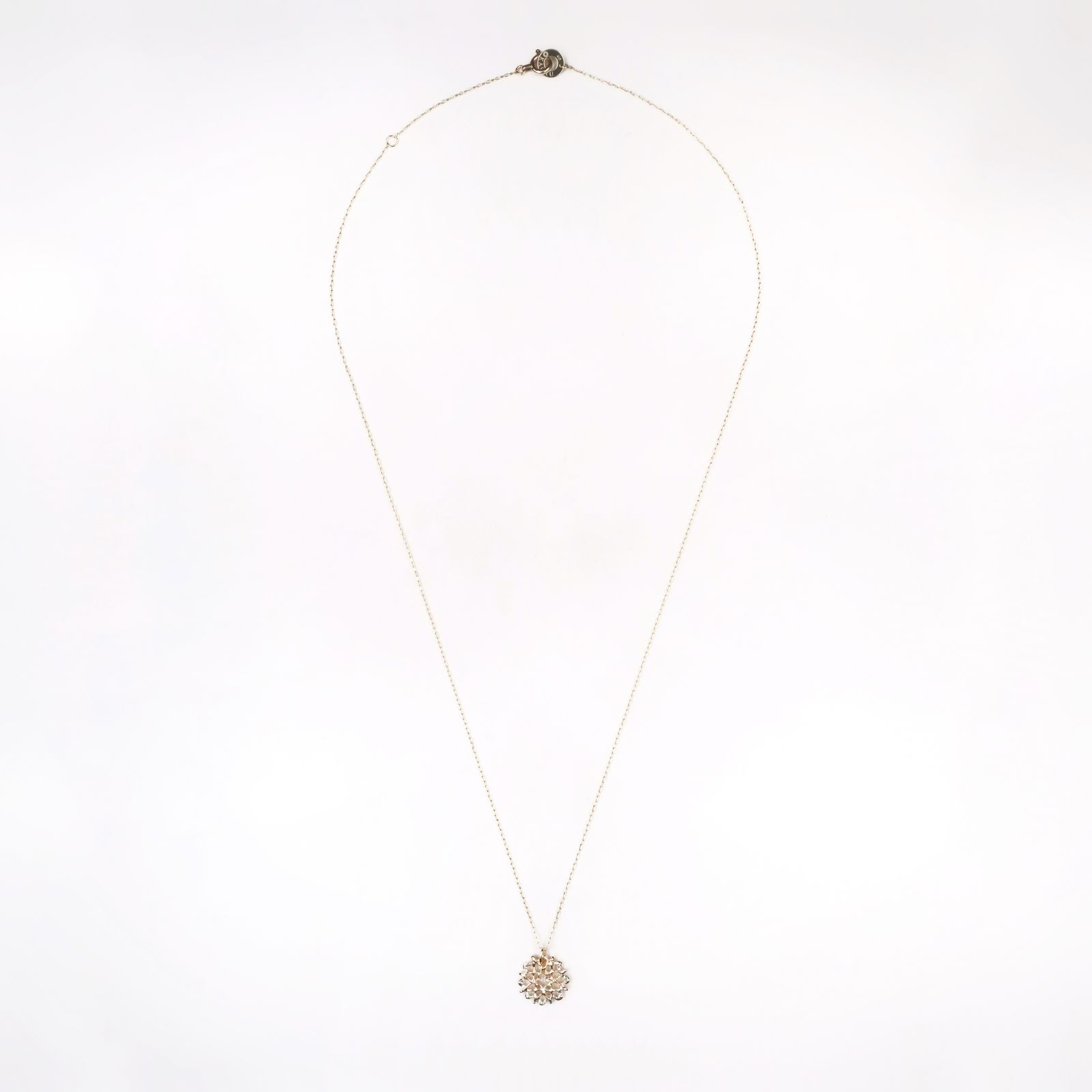 【フェア限定】レースフラワーネックレス(K10)(45cm)＊廃番商品＊現品限り