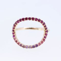 【即日発送可】グリッターオーバルリング(K10)(13号)＊1点物のため現品かぎり