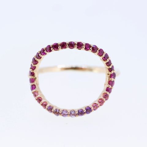 【即日発送可】グリッターオーバルリング(K10)(13号)＊1点物のため現品かぎり