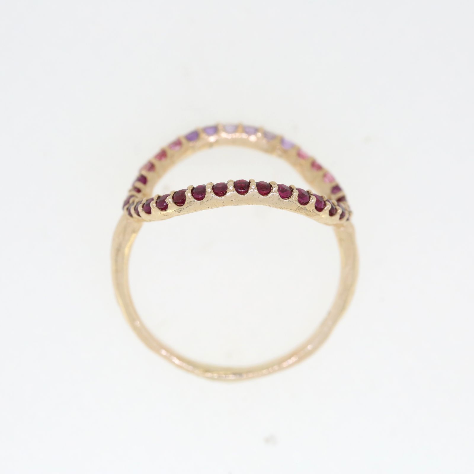 【即日発送可】グリッターオーバルリング(K10)(13号)＊1点物のため現品かぎり