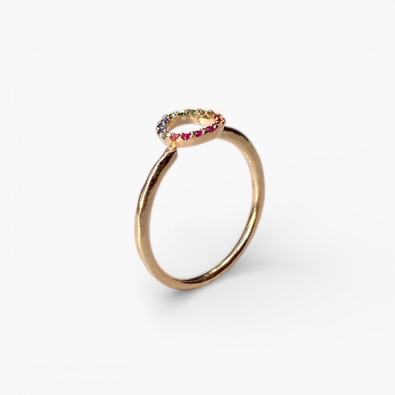 【フェア限定】グリッター ラウンドネックレス マルチカラー(K10)(13号)