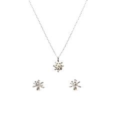 【即日発送可】スターダストピアス&ネックレスセット(シルバー)