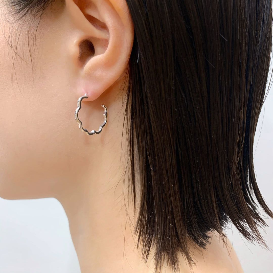 【即日発送可】ミモザピアス(シルバー)