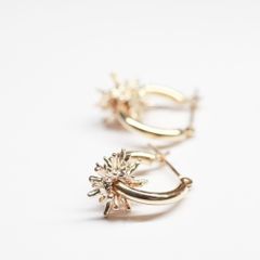 【即日発送可】スターダストフープピアス(K10)