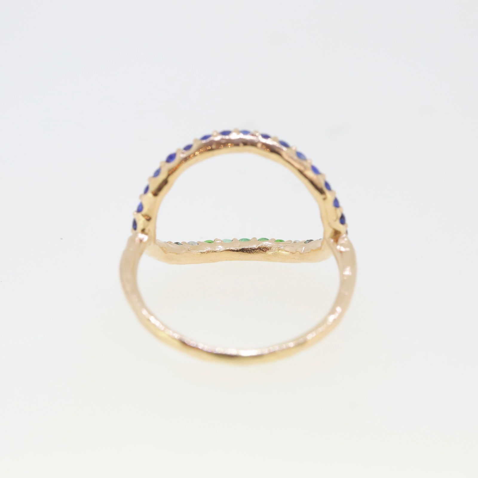 【即日発送可】グリッターオーバルリング(K10)(12号) ＊1点物のため現品限り