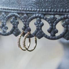 【即日発送可】エタニティダイヤピアス(K10)