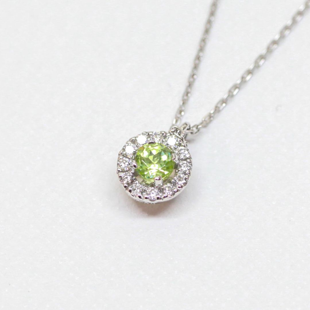 【受注商品】誕生石ネックレス (K18)(プラチナ)
