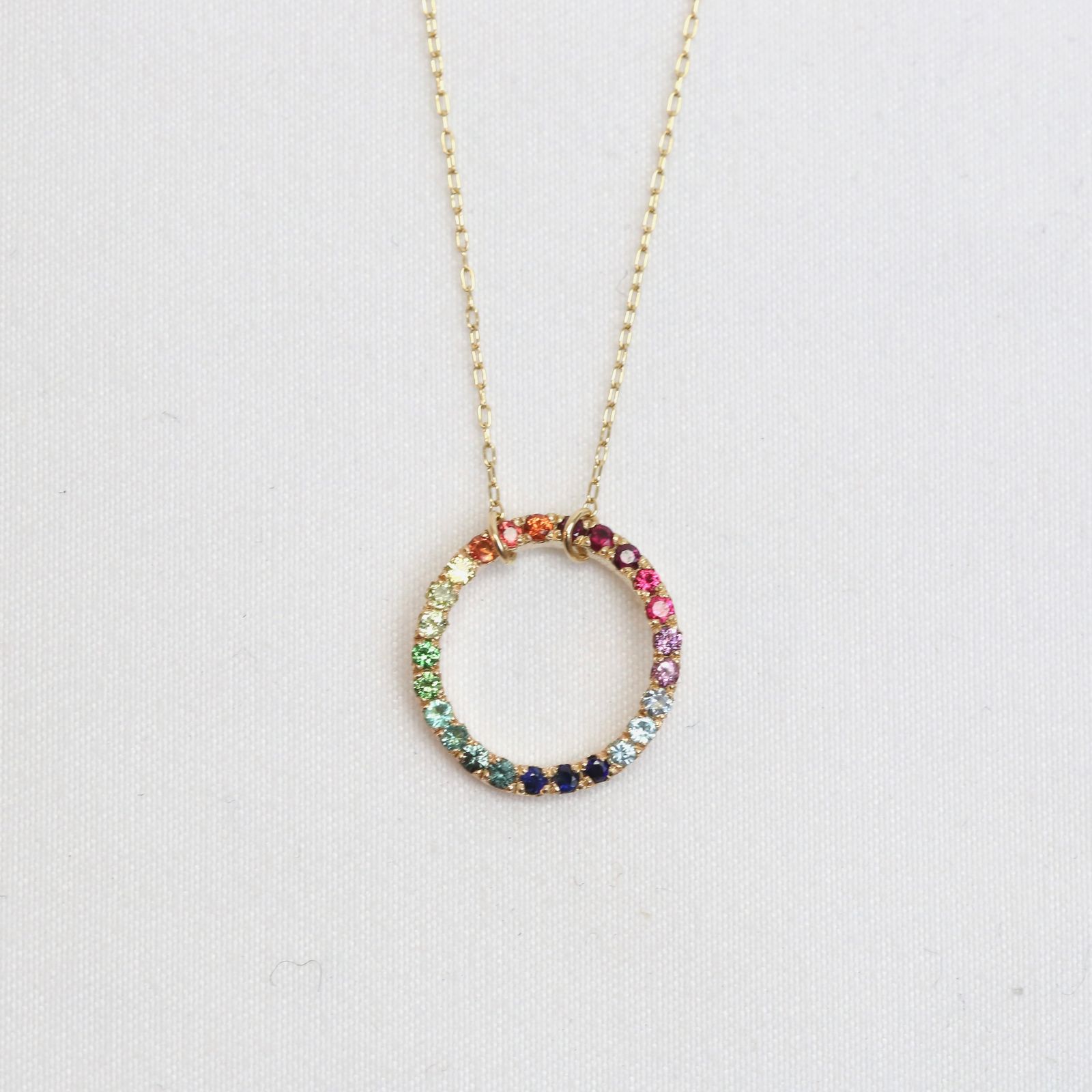 【即日発送可】グリッターラウンドネックレス(K10) ＊1点物のため現品限り