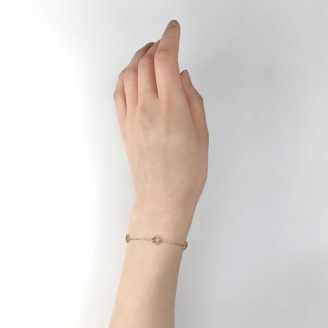 【即日発送可】ミニ ミモザ ブレスレット(K10)