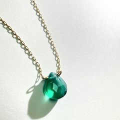 【フェア限定】ポロリンネックレス/グリーンオニキス L /K18