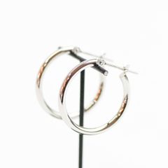 【即日発送可】プラチナフープピアス（2mm-20mm）