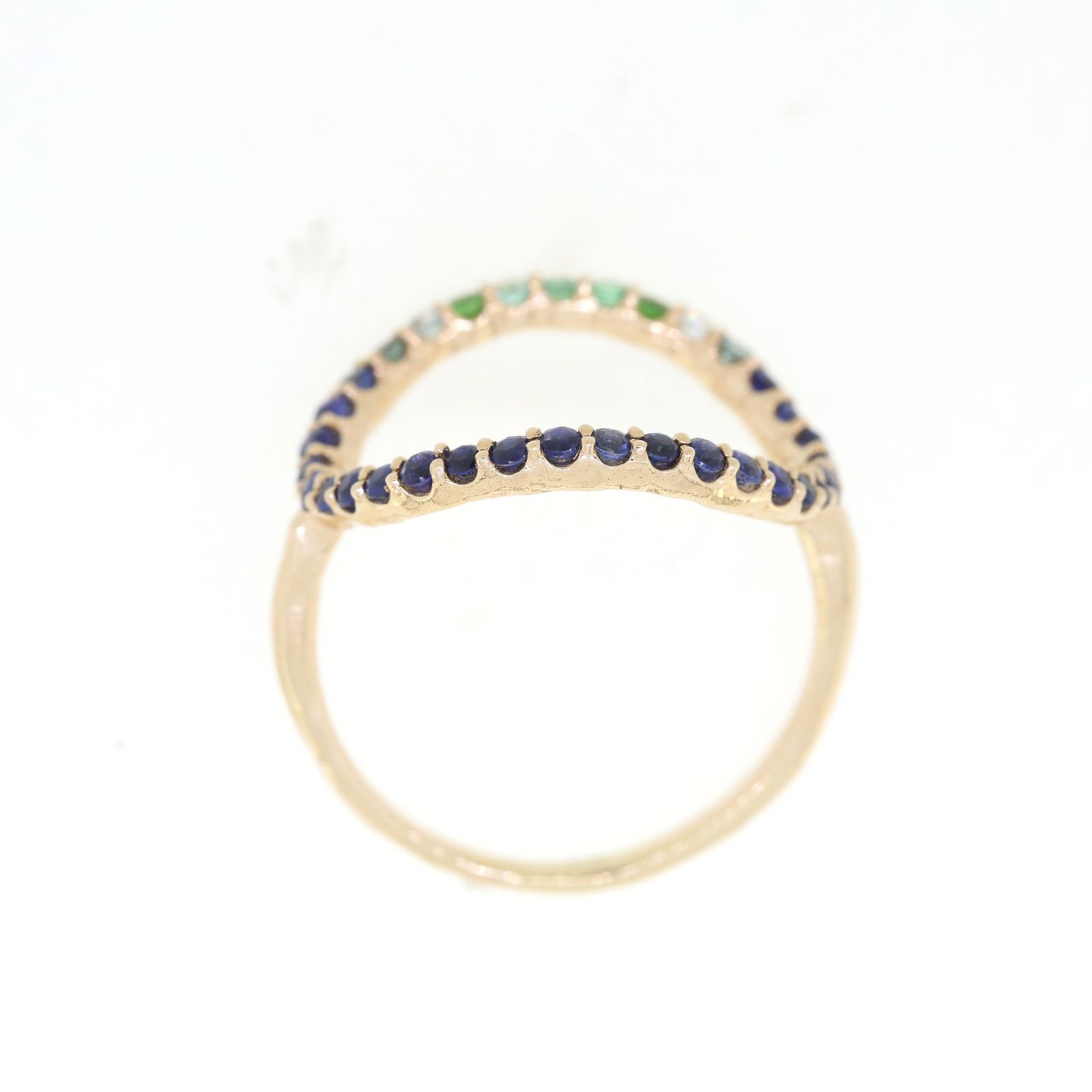 【即日発送可】グリッターオーバルリング(K10)(12号) ＊1点物のため現品限り