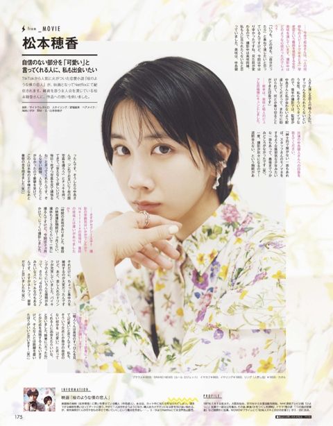 ViVi 5月号 松本穂香さんご着用 March 2022