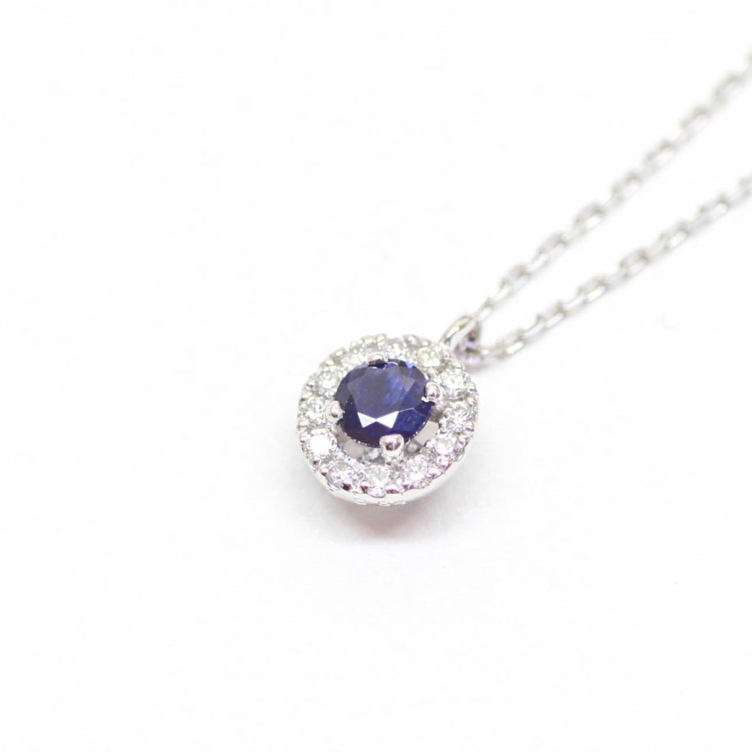 【受注商品】誕生石ネックレス (K18)(プラチナ)