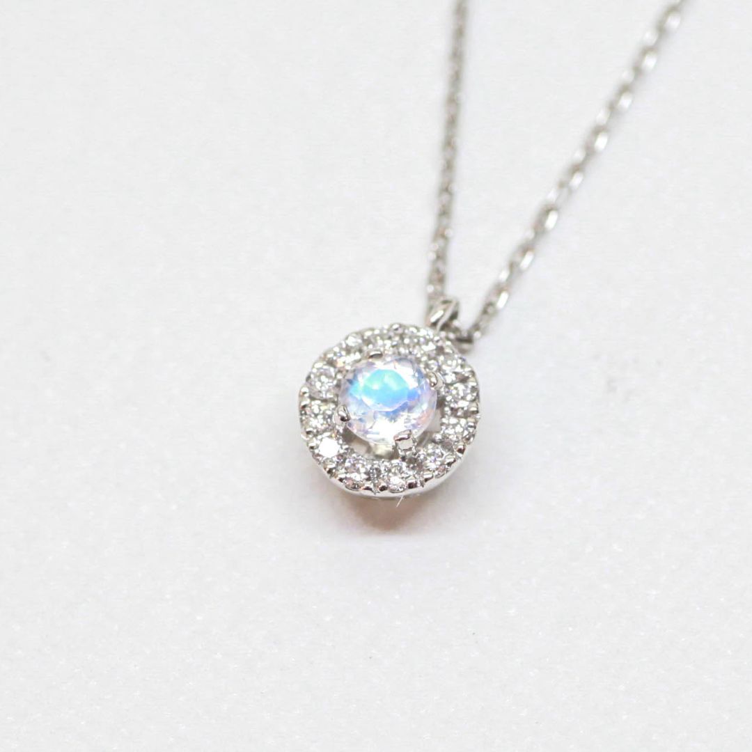 【受注商品】誕生石ネックレス (K18)(プラチナ)