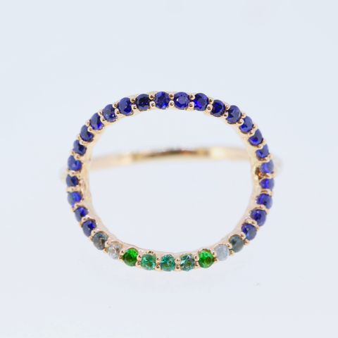 【即日発送可】グリッターオーバルリング(K10)(12号) ＊1点物のため現品限り