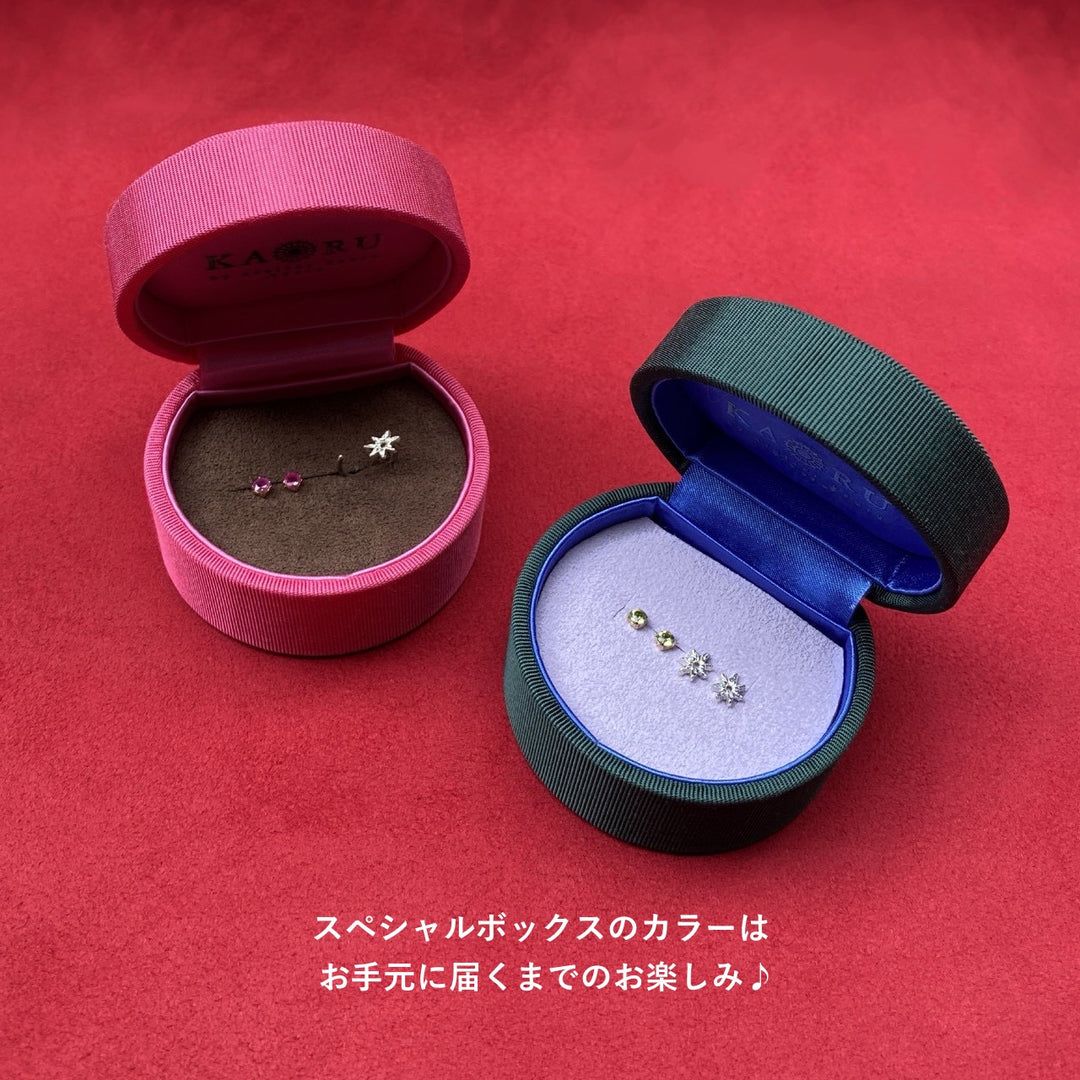 ピアスセット (ルビー/タンザナイト)