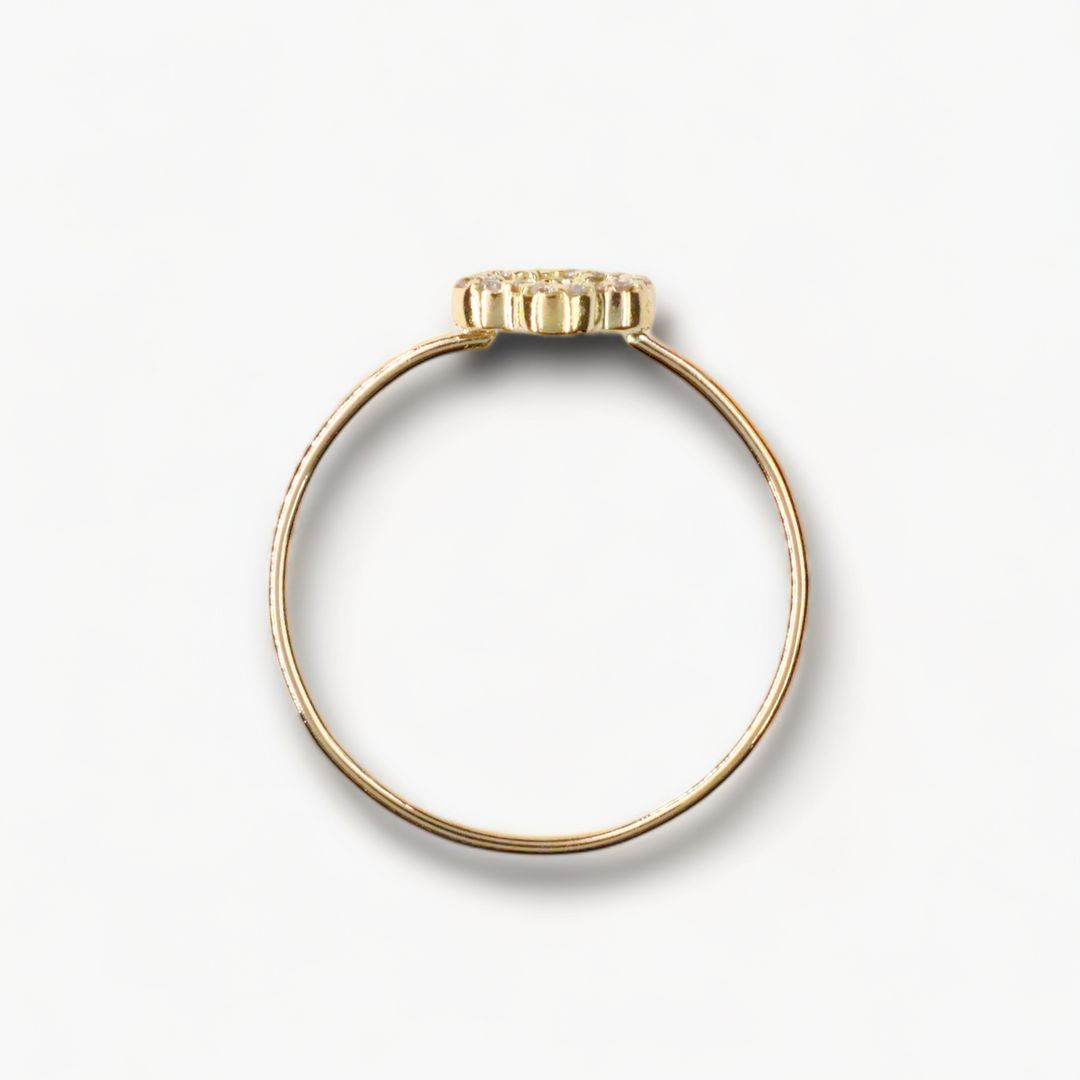 【即日発送可】ミニミモザダイヤモンドリング (K18)(13号)