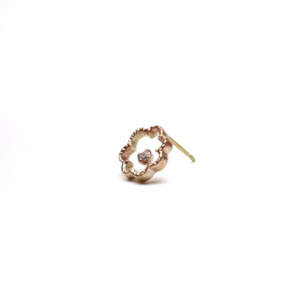 ミモザダイヤモンドピアス (K10)