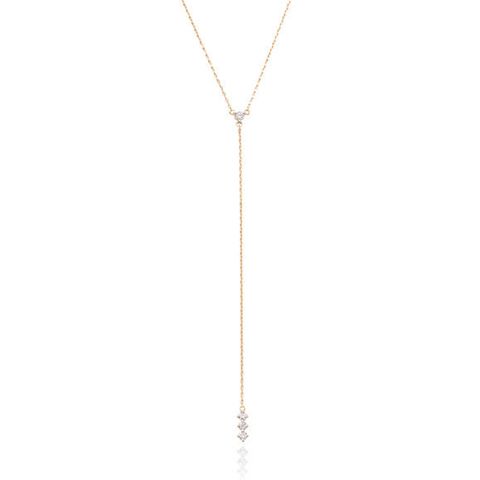 【取り寄せ商品】K18(Y/W) ダイヤロングネックレス