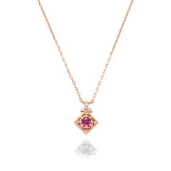 【取り寄せ商品】 K10PG ルビーネックレス