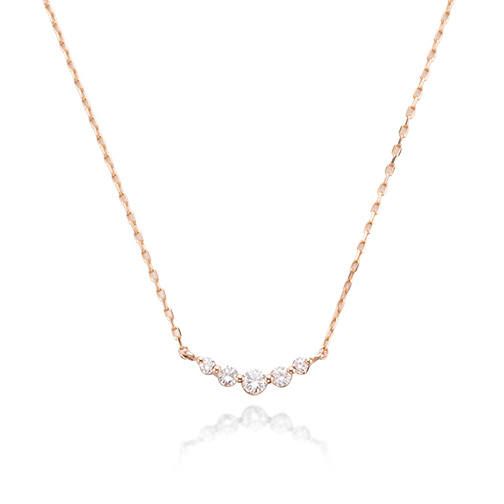 【お取り寄せ商品】K18PG ダイヤネックレス
