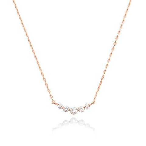 【お取り寄せ商品】K18PG ダイヤネックレス
