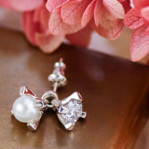 e.m.×GENTiL CZ&パールピアス