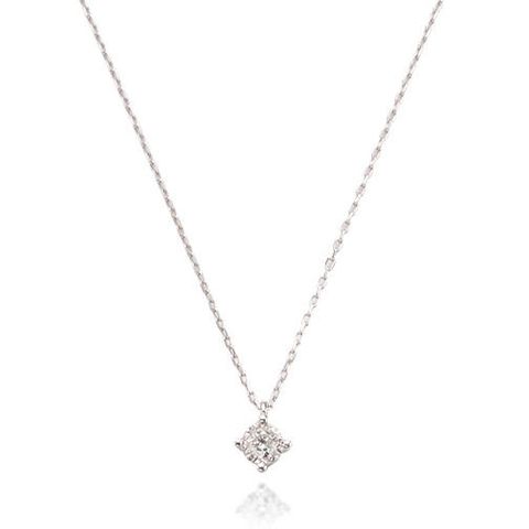 【取り寄せ商品】K10WGダイヤモンドネックレス