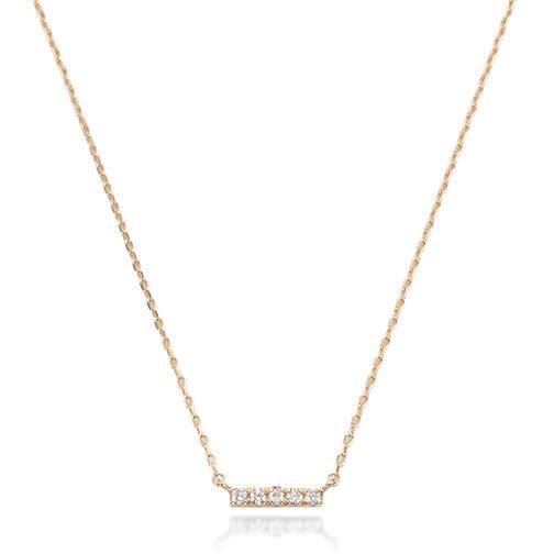 【取り寄せ商品】 K10(Y/W)ダイヤモンドネックレス