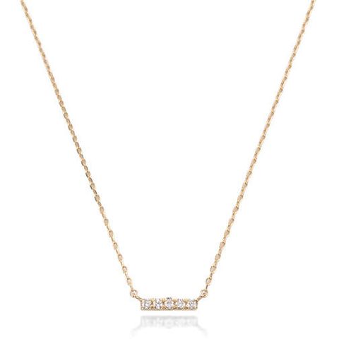 【取り寄せ商品】 K10(Y/W)ダイヤモンドネックレス