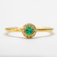 【受注商品】5月の誕生石リング(エメラルド) (K18)(プラチナ)