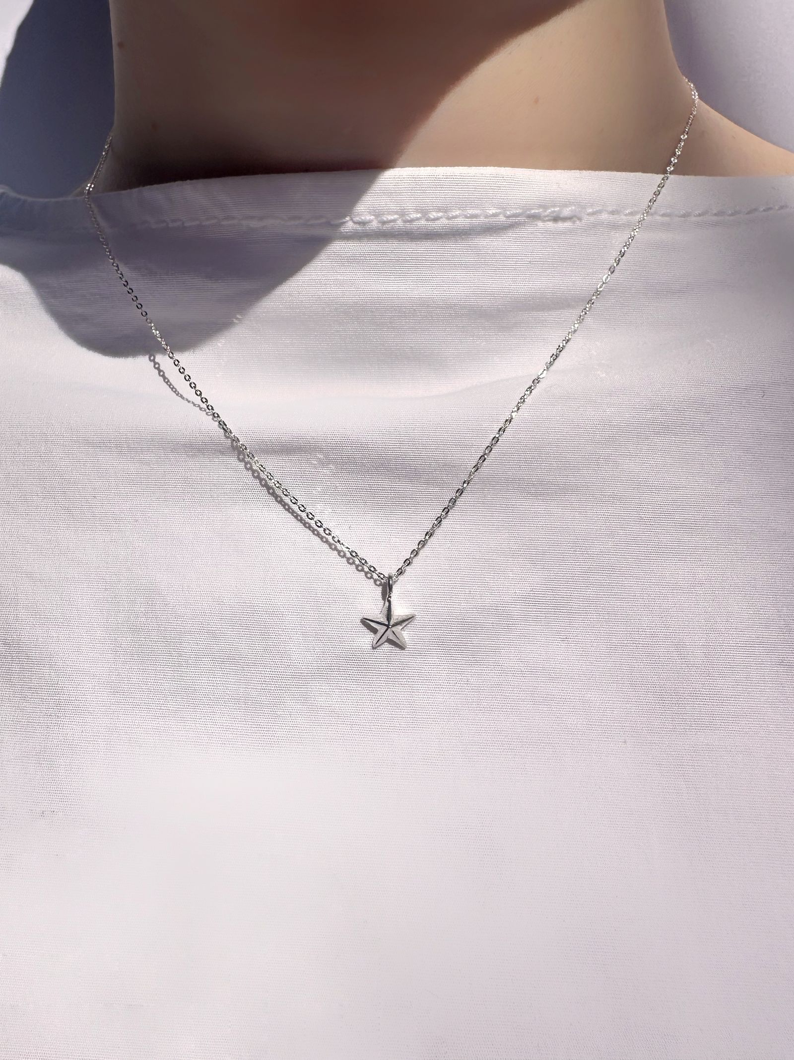 【即日発送可】スターネックレス (シルバー)