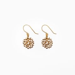 【即日発送可】レースフラワーピアス(K10) ＊廃番商品