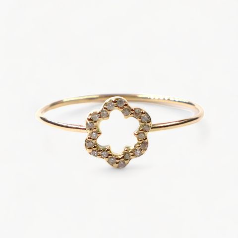 【即日発送可】ミニミモザダイヤモンドリング (K18)(13号)