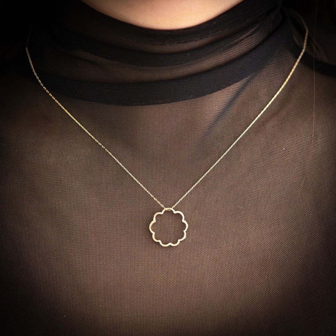 【即日発送可】ミモザネックレスM(K10)