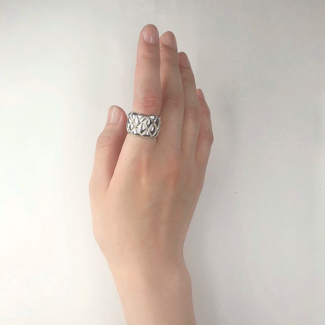 【即日発送可】クロッシング リング  L (シルバー) ＊廃番商品