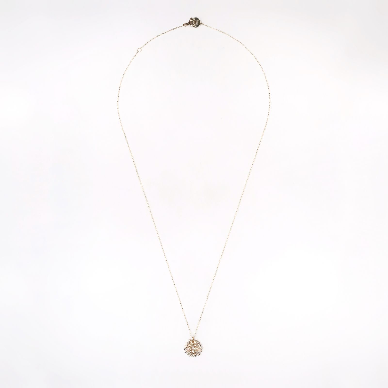【即日発送可】レースフラワーネックレス(K10)*廃番商品