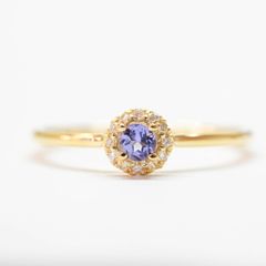 【受注商品】12月の誕生石リング(タンザナイト) (K18)(プラチナ)