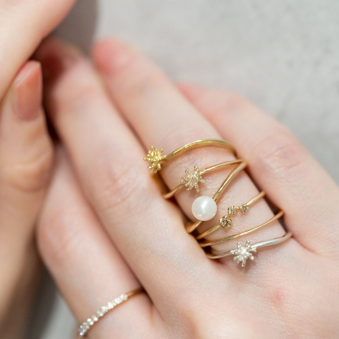 【即日発送可】スターダストリング(K18)(11号)