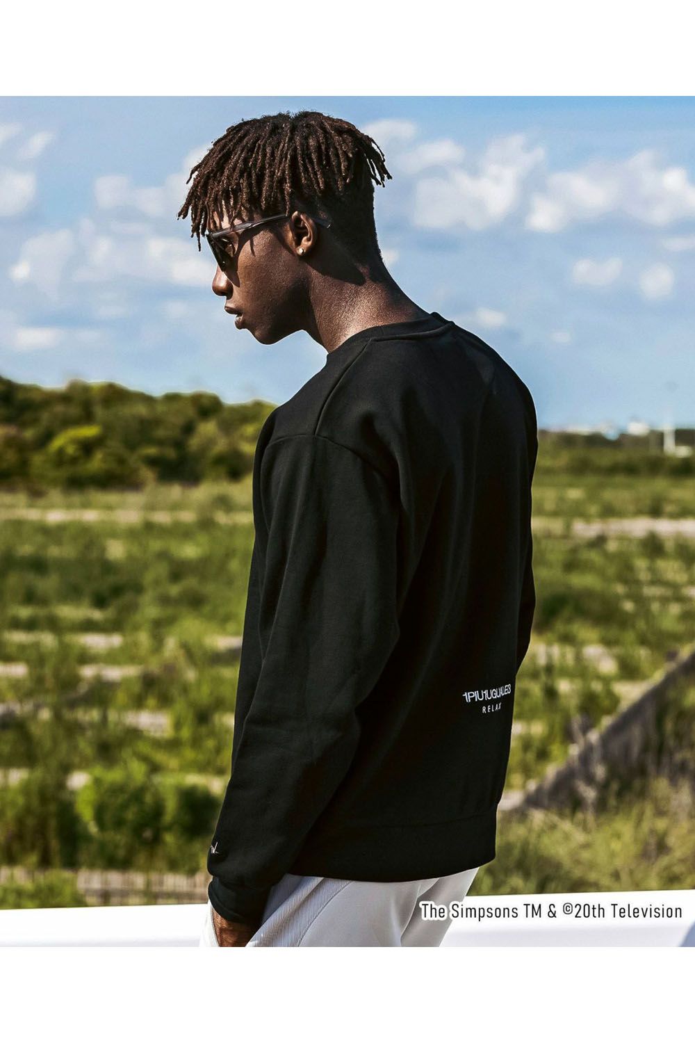 BART SIMPSON CREW NECK / シンプソンズプリント クルーネック (ブラック)